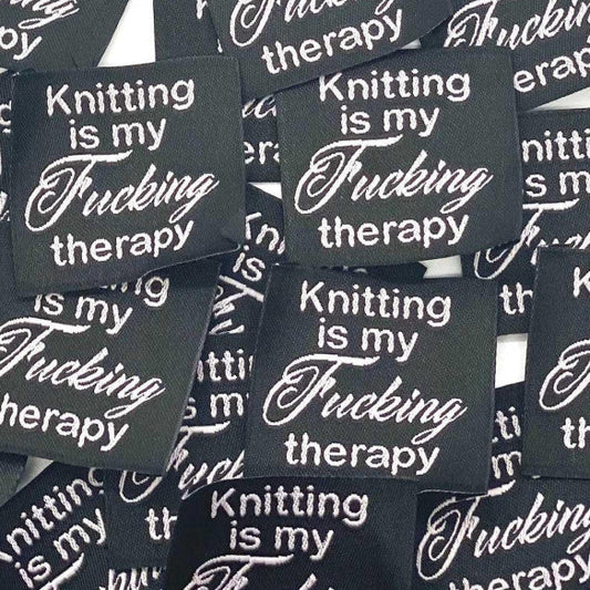 Etiquette Home Couture - Tricot - Crochet - Etiquettes originales et créatives - Knitting is my fucking therapy