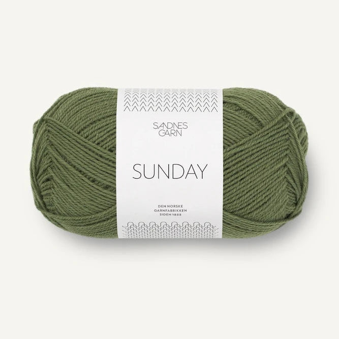 Sandnes Garn Sunday - 9062 - Olive Green  Sandnes Garn Sunday - 9062 - Olive Green