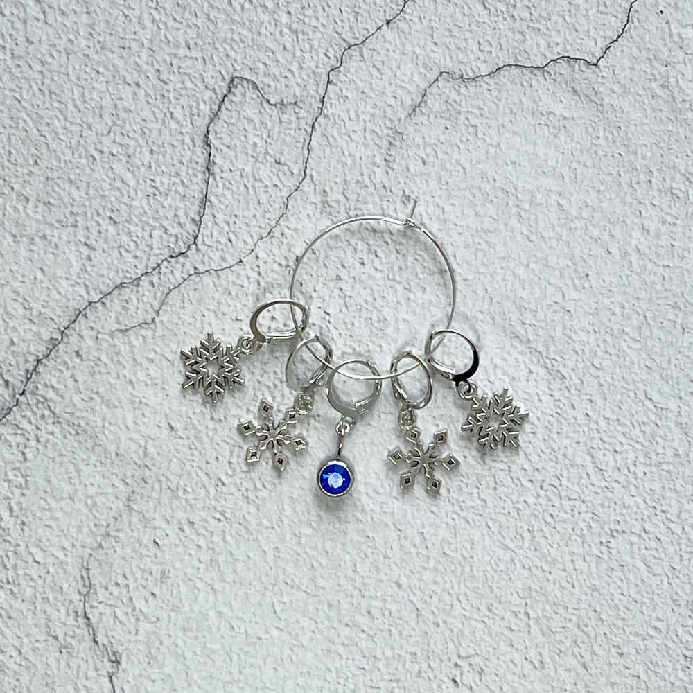 Marqueurs de mailles - Reine des neiges - Bleu foncé
