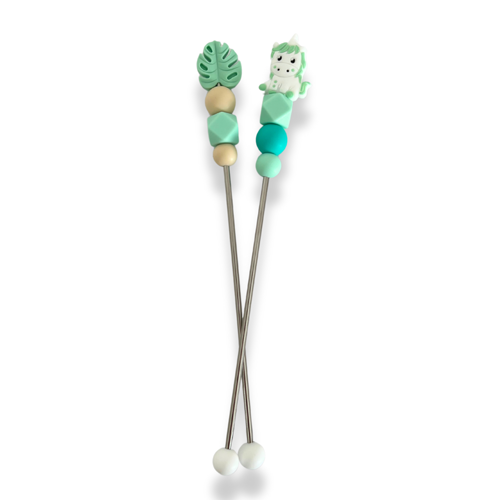 Licorne Verte - Sewing Stick - Stick de couture - Amigurumi au crochet