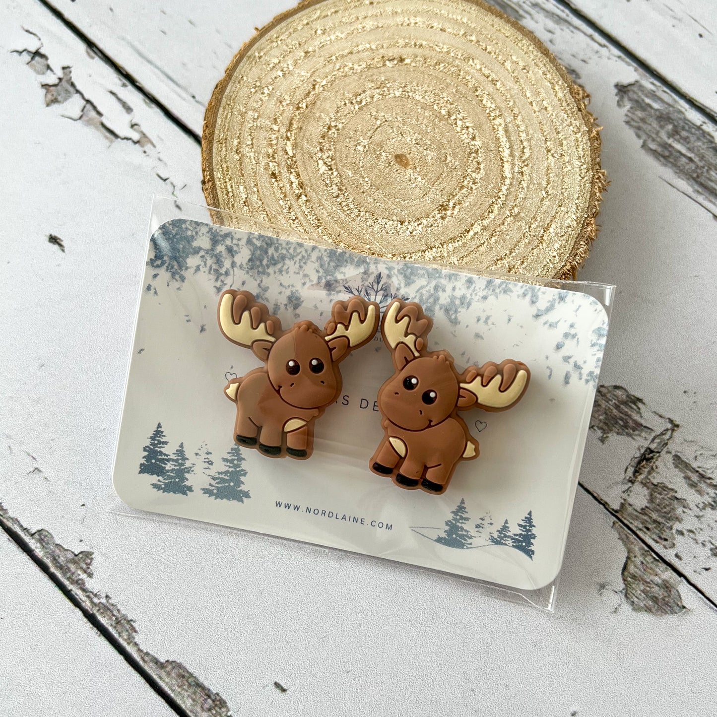 Stoppeurs de mailles Nord Laine - Elans marrons Stoppeurs de mailles Nord Laine - Elans marrons