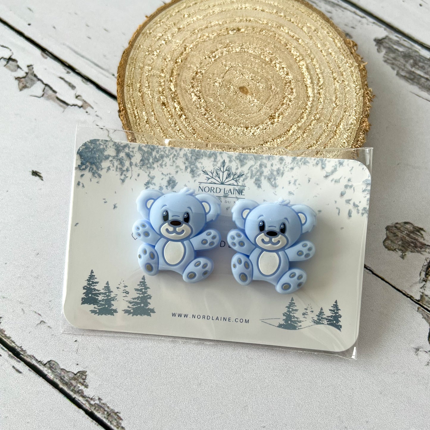 Stoppeurs de mailles Nord Laine - Nounours bleus Stoppeurs de mailles Nord Laine - Nounours bleus