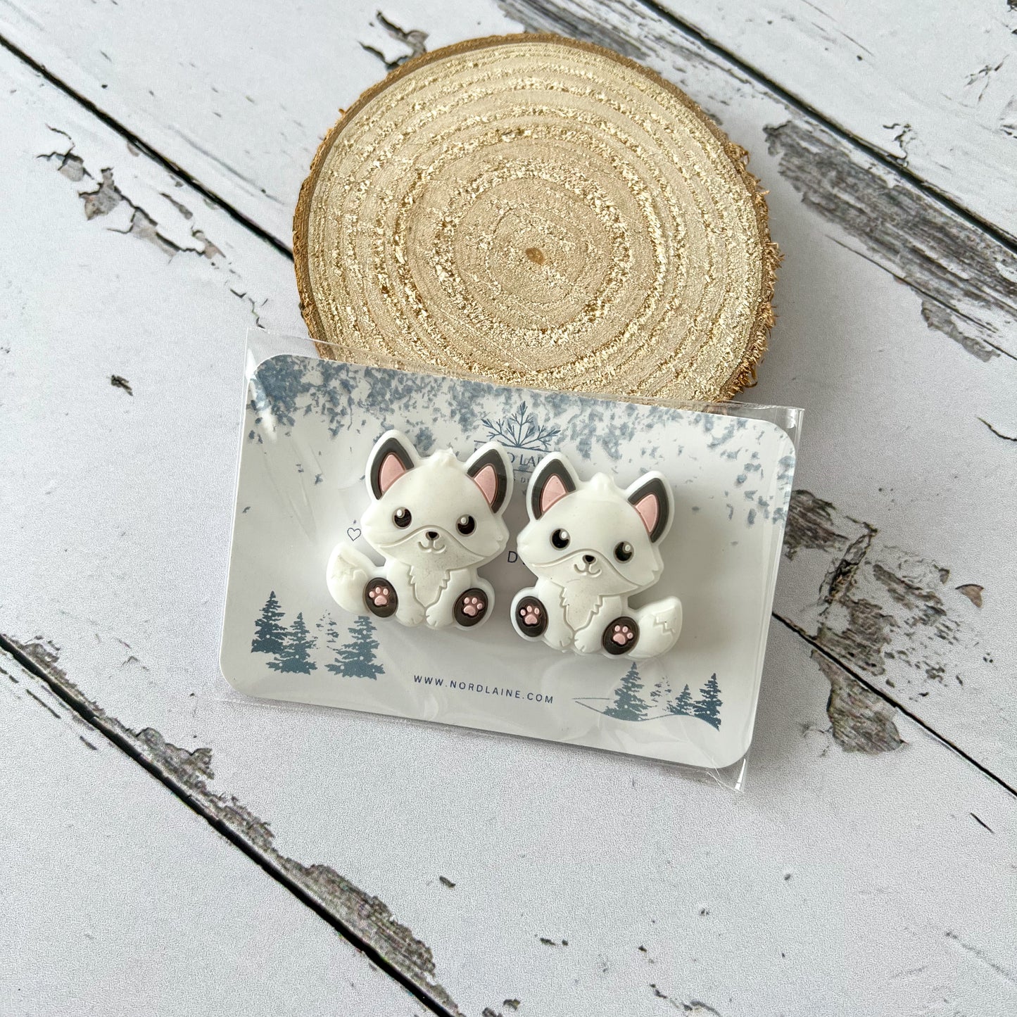 Stoppeurs de mailles Nord Laine - Renards blancs Stoppeurs de mailles Nord Laine - Renards blancs