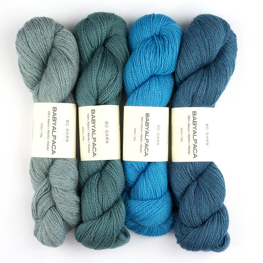 BC Garn Baby Alpaga - Nuances de bleus et verts