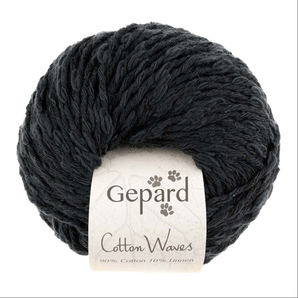 Gepard Garn CottonWaves - 599 - Noir