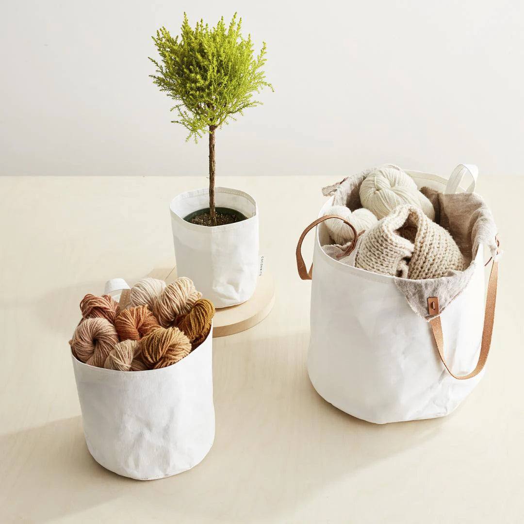 Panier à projets pour tricot / pelotes / crochet 