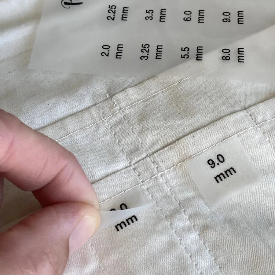 Etiquettes thermocollantes pour pochettes à aiguilles - PetiteKnit