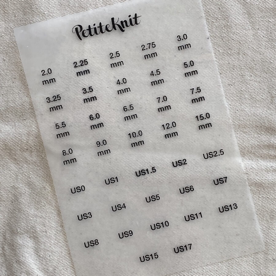 Etiquettes thermocollantes pour pochettes à aiguilles - PetiteKnit