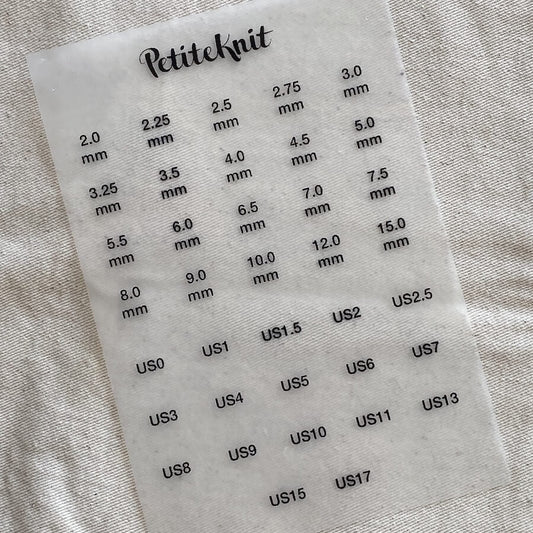 Etiquettes thermocollantes pour pochettes à aiguilles - PetiteKnit