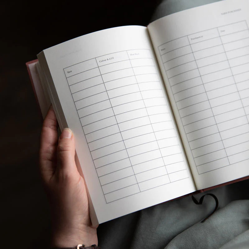 My Knitting Notebook - Carnet à projets de tricots - Terracotta / Stash de laine
