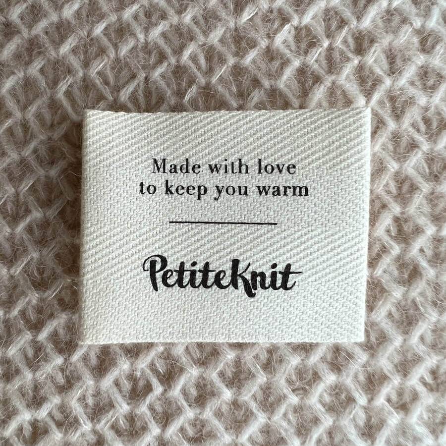 Label Made With Love To Keep You Warm - PetiteKnit