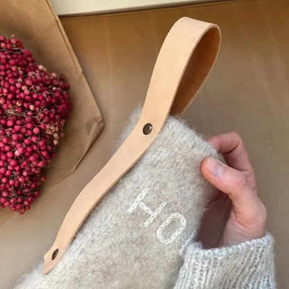 Leather Strap for Christmas Sock - PetiteKnit