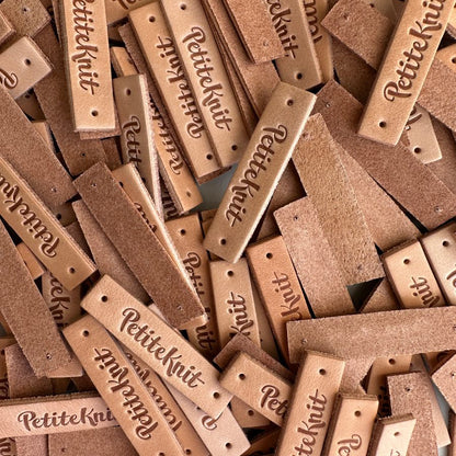 Natural Little Leather Label - PetiteKnit