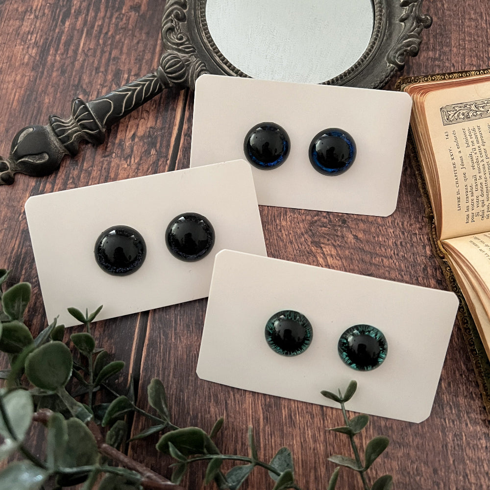 Les Dark - Pupille noire centrée - Safety eyes / Yeux de sécurité pour amigurumi