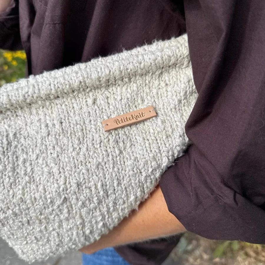 Natural Little Leather Label - PetiteKnit