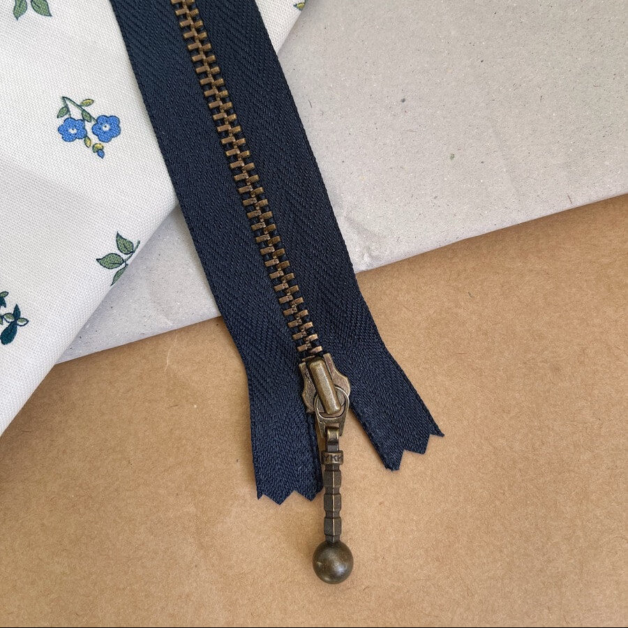 Zipper 17 cm Navy PetiteKnit
