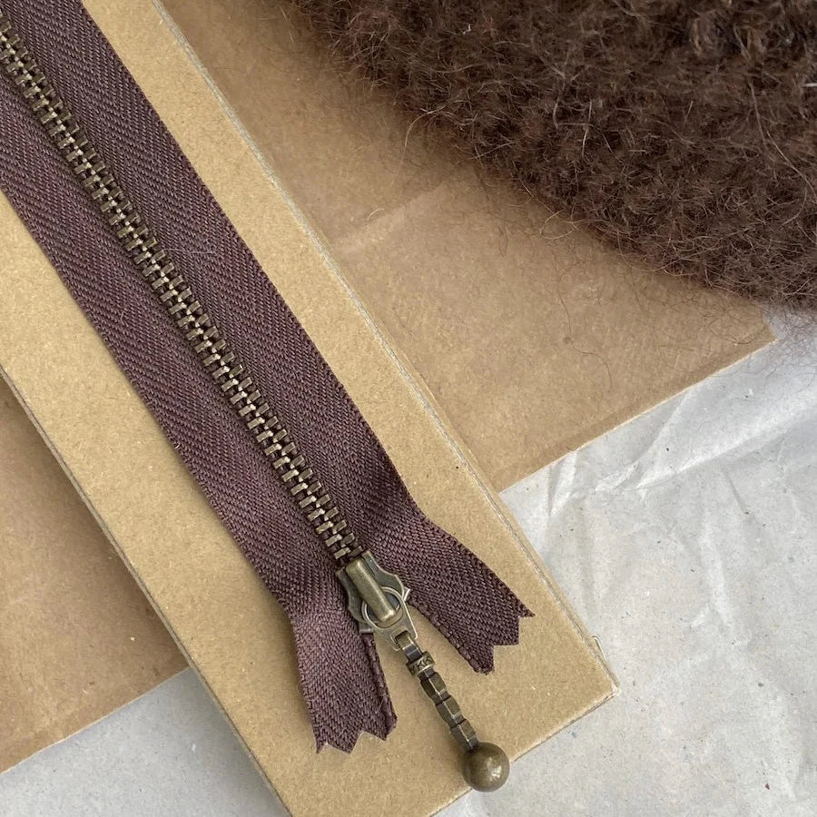 Zipper 28 cm Chocolate Brown PetiteKnit