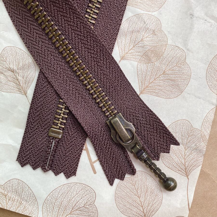 Zipper 35 cm Chocolate Brown PetiteKnit